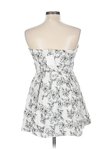 Have & Have White Strapless Floral Print Mini Dress (view 2)