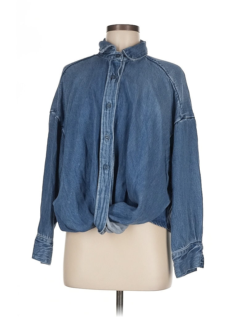 YFB Blue Long Sleeve Blouse Size M 73 off ThredUp