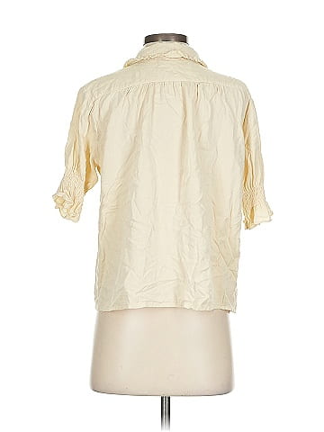 Simple Retro 3/4 Sleeve Button-Down Shirt (view 2)