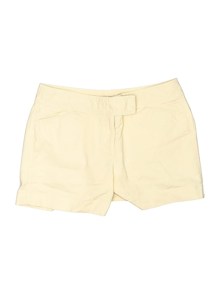 Ann Taylor Factory Solid Yellow Khaki Shorts Size 8 - photo 1