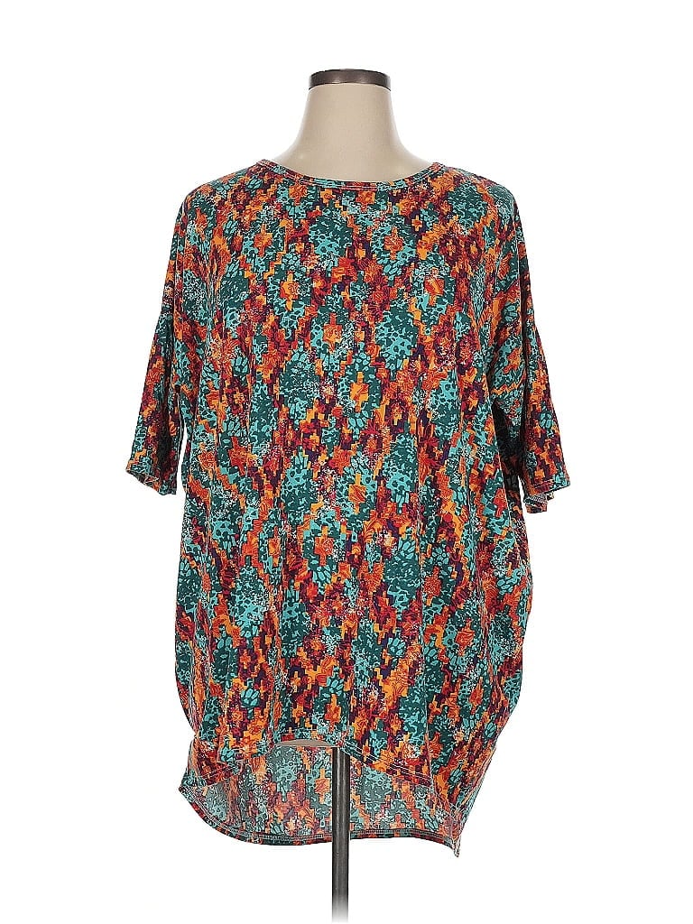 Pre-owned Lularoe 3/4 Sleeve T-shirt In Blue
