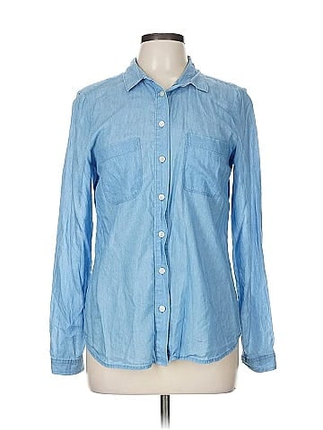 Ann Taylor LOFT Long Sleeve Button-Down Shirt (view 1)