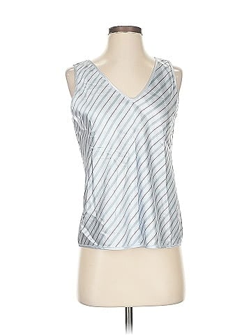 Valerie Stevens White Striped Sleeveless Cami Top (view 1)