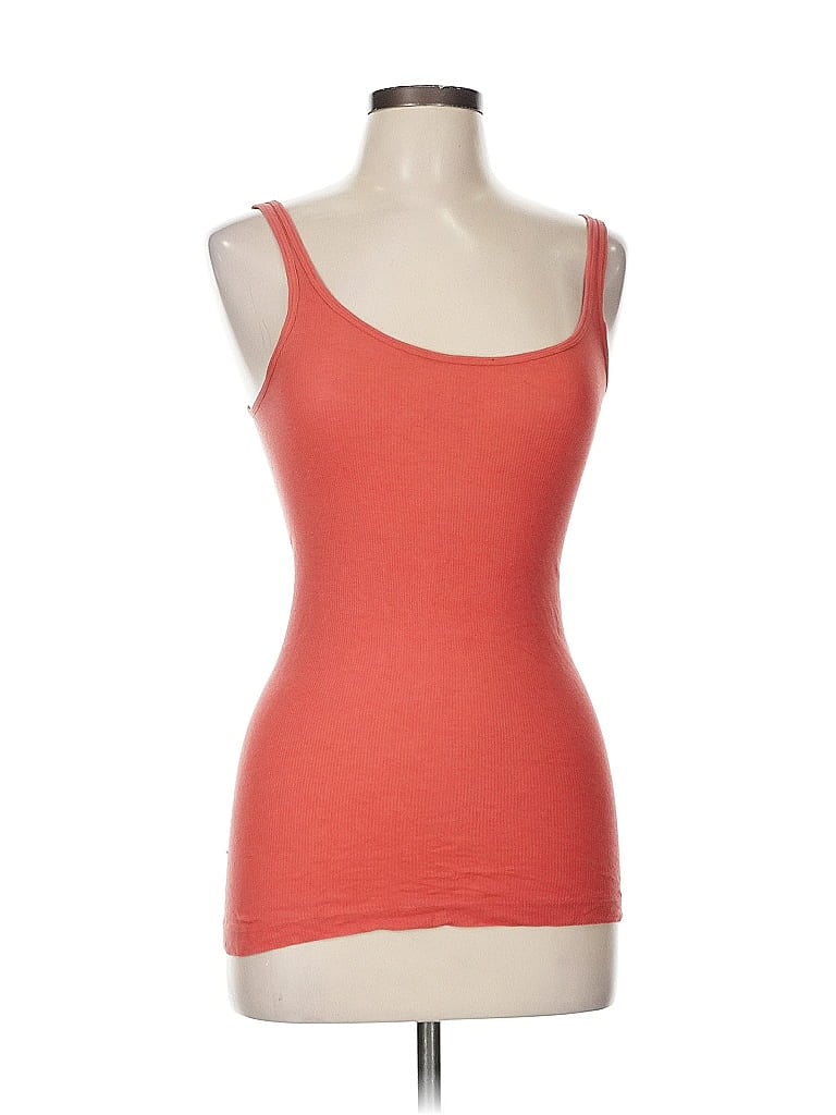 Pre-owned Unbranded Tank Top Orange Scoop Neck Tops