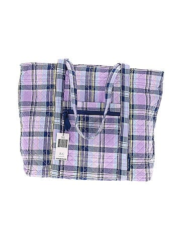 Vera Bradley Amethyst Plaid Vera Tote (view 1)