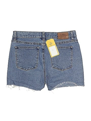 Lauren Jeans Co. Blue Denim Short with Frayed Hem (view 2)