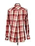 Burton Durable Goods Plaid Burgundy Long Sleeve Button-Down Shirt Size S - photo 2