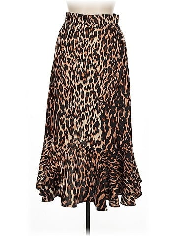 Unbranded Leopard Print Mid-Length Skirt (view 2)