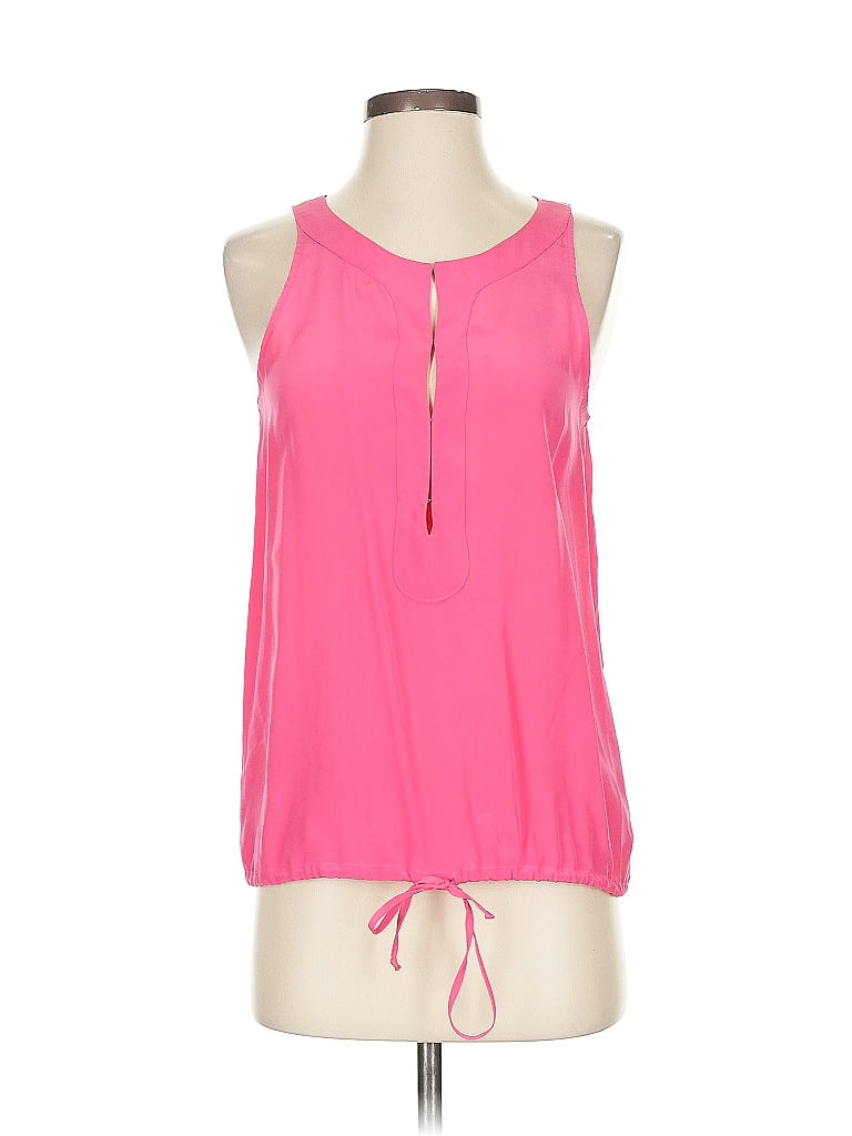 Pre-owned Rory Beca Sleeveless Silk Top Pink Halter Neckline Tops