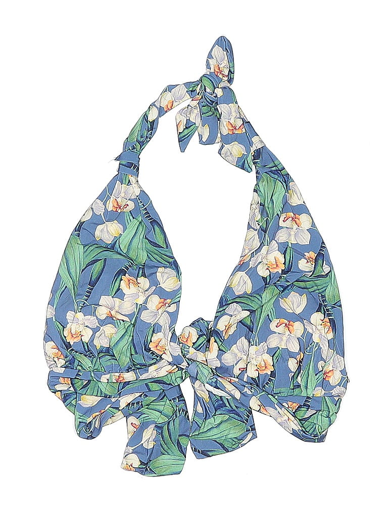 PatBO Floral Blue Swimsuit Top Size L 46 off ThredUp