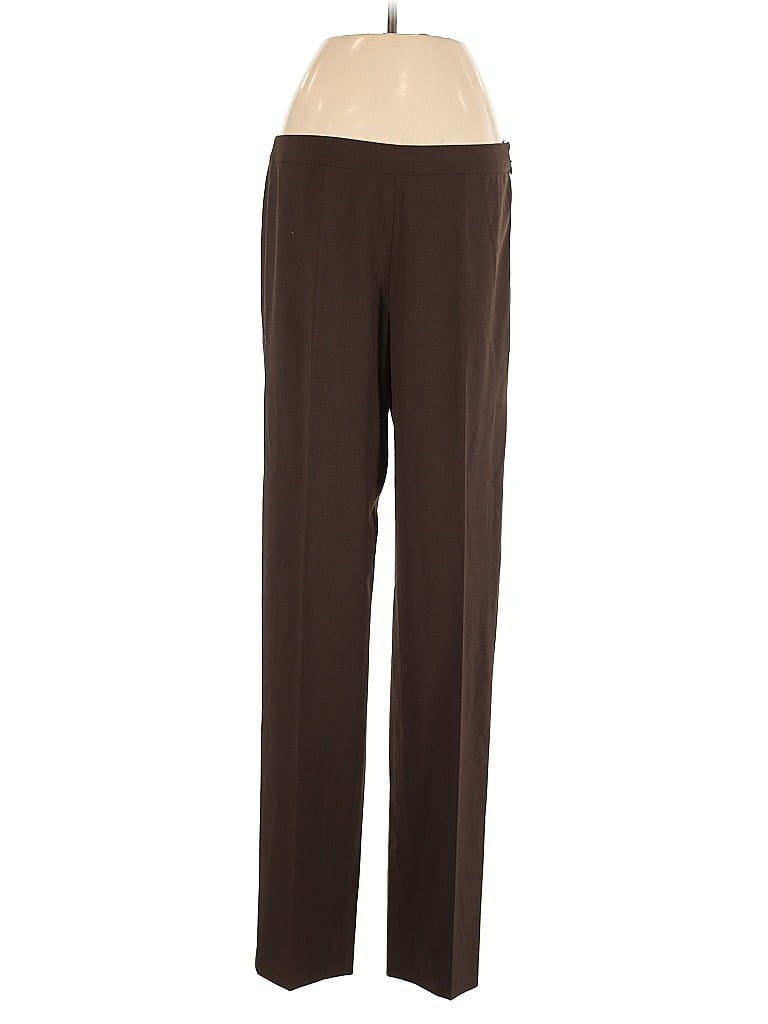 Pre-owned Lafayette 148 Wool Pants In Brown