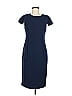 Black Halo Solid Blue Casual Dress Size 8 - photo 1