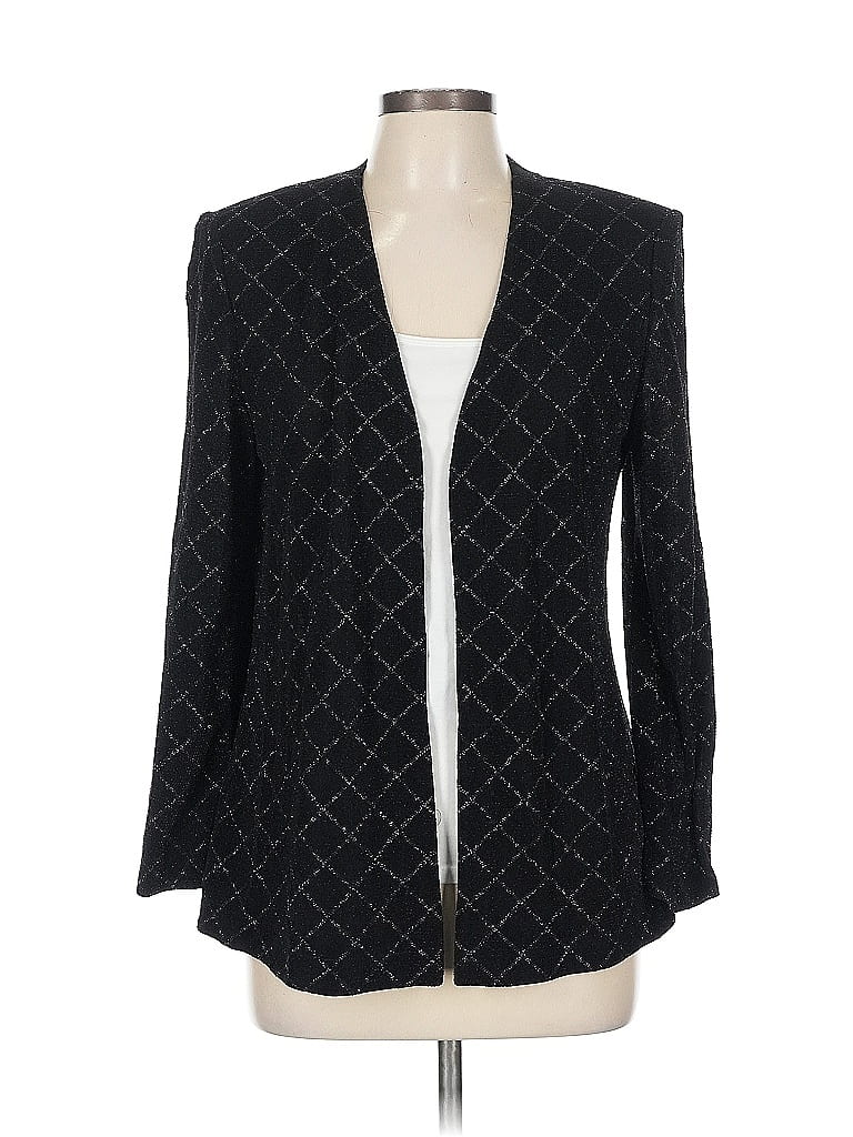 Alex Evenings Argyle Black Blazer Size L - photo 1