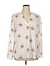 Soho 100% Polyester Ivory Long Sleeve Blouse Size XL - photo 1
