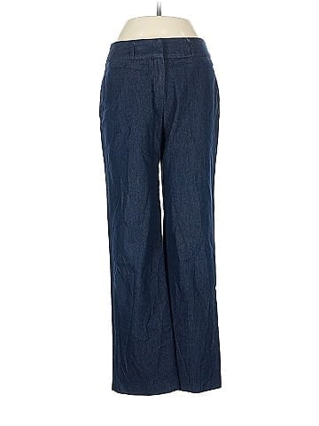 Larry Levine Classic Blue Stretch Casual Pants (view 1)