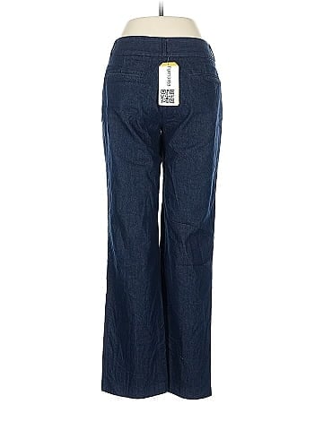 Larry Levine Classic Blue Stretch Casual Pants (view 2)
