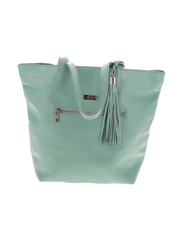 Onna Ehrlich 100% Leather Solid Green Teal Leather Shoulder Bag One size - photo 1