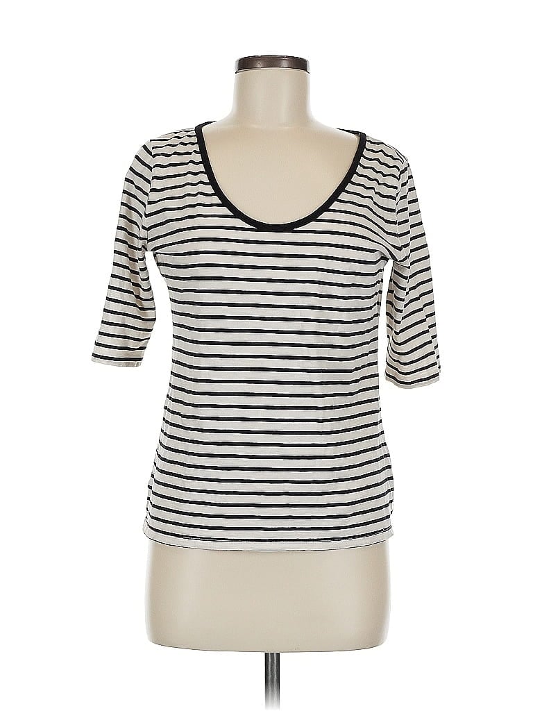 Pre-owned Ann Taylor Loft Outlet 3/4 Sleeve T-shirt In White