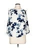 Mystree Blue 3/4 Sleeve Blouse Size L - photo 1