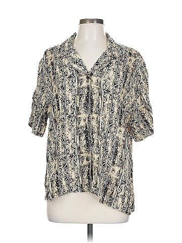 Christie & Jill Bohemian Black and Beige Patterned Shirt (view 1)