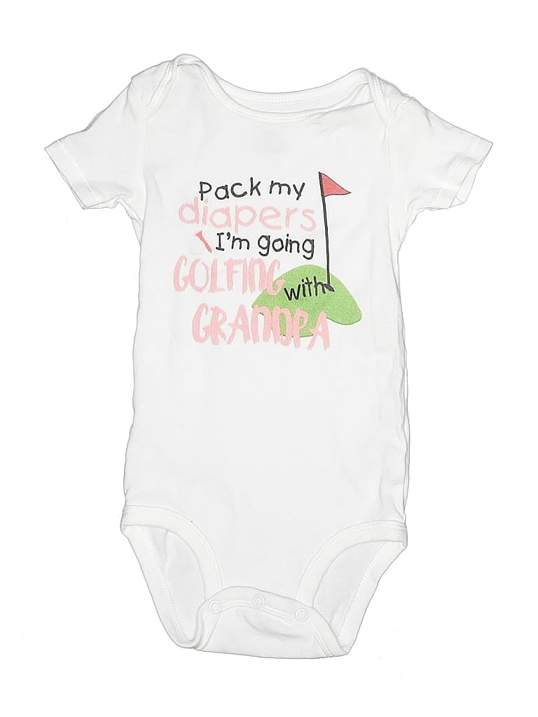 Carter's 100% Cotton Graphic White Short Sleeve Onesie 12-18 MO / 18 MO - photo 1