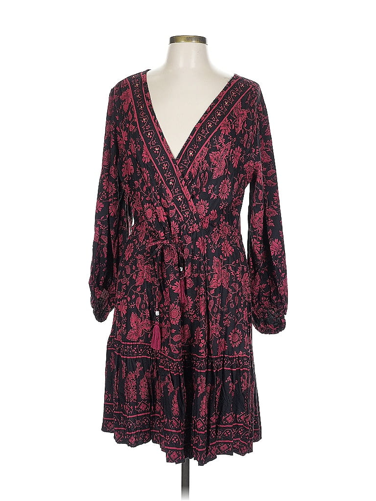 Chadwicks 100% Rayon Paisley Burgundy Casual Dress Size L - photo 1