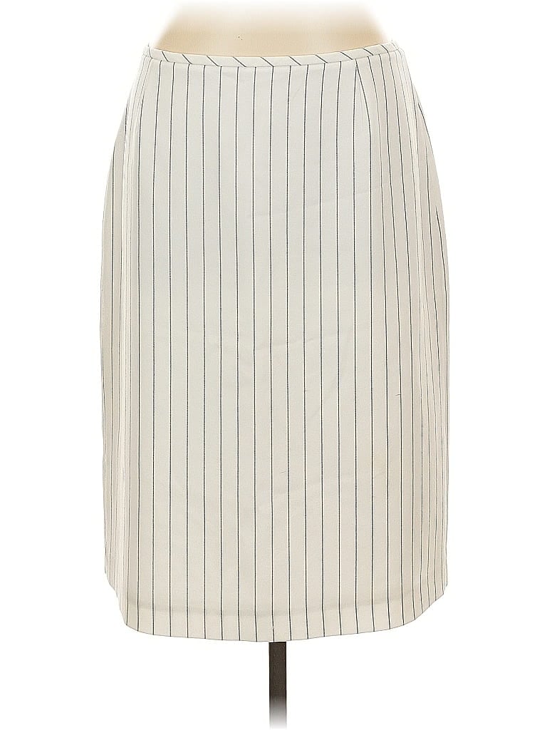 Pre-owned Preston & York Formal Skirt In White