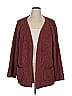 Pol 100% Polyester Burgundy Cardigan Size XL - photo 1