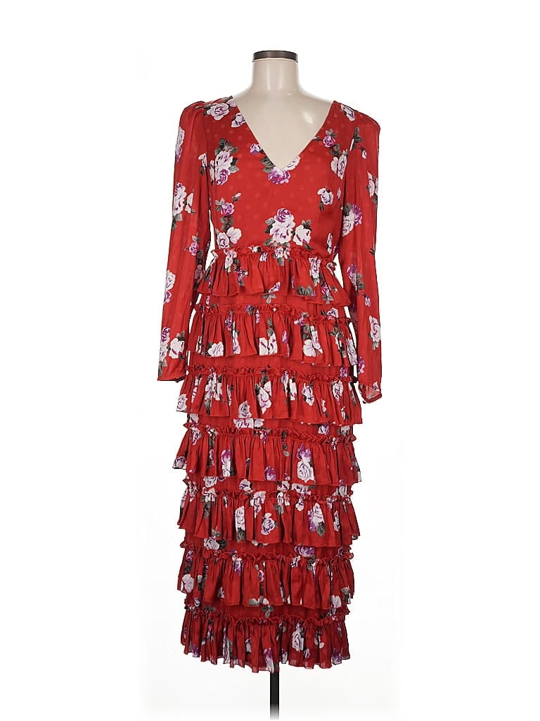 WAYF 100% Polyester Red Cocktail Dress Size M - photo 1