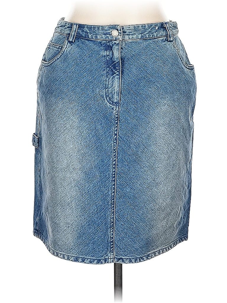 Pre-owned Valerie Stevens Denim Skirt In Blue