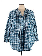 Woman Within 3/4 Sleeve Button Down Shirt