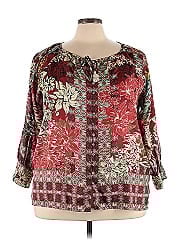 Johnny Was 3/4 Sleeve Silk Top