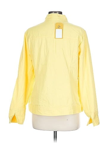 Christopher & Banks Yellow Zip Front Jacket Classic (view 2)
