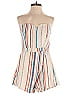 Primi 100% Polyester Stripes Ivory Tan Romper Size 2 - photo 1