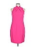Black Halo Solid Pink Cocktail Dress Size 8 - photo 1