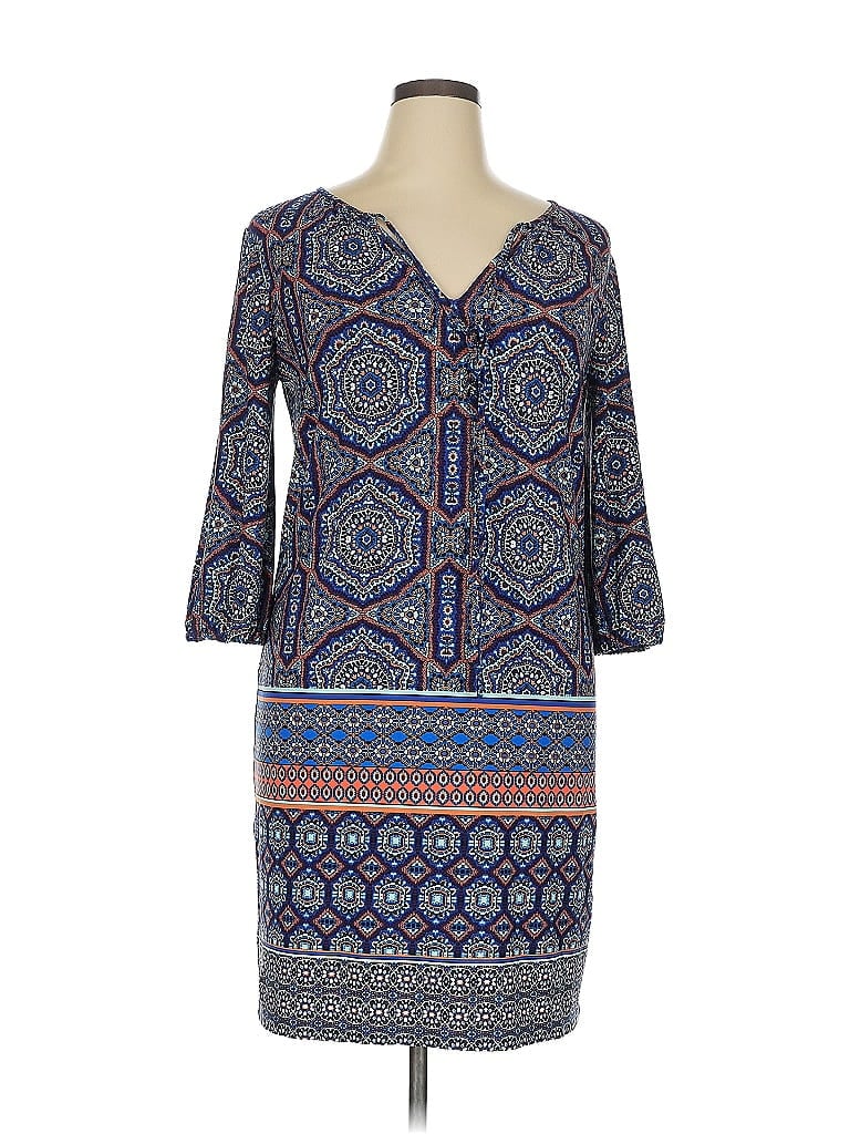 Suite 7 Paisley Blue Casual Dress Size 14 (petite) - photo 1