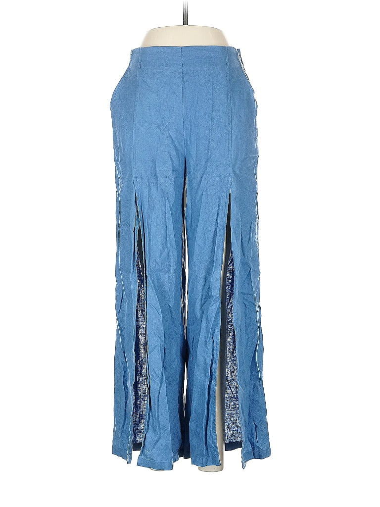 HG by Collection Blue Linen Pants Size M - photo 1