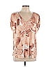 Soma Tan Short Sleeve Blouse Size L - photo 1