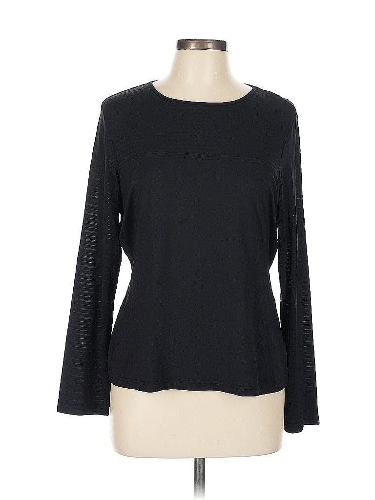 Doncaster Collection Black 3/4 Sleeve T-Shirt Size L - photo 1