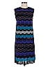 M Missoni Chevron-herringbone Blue Black Cocktail Dress Size EU (IT) 44 / US 8 - photo 1