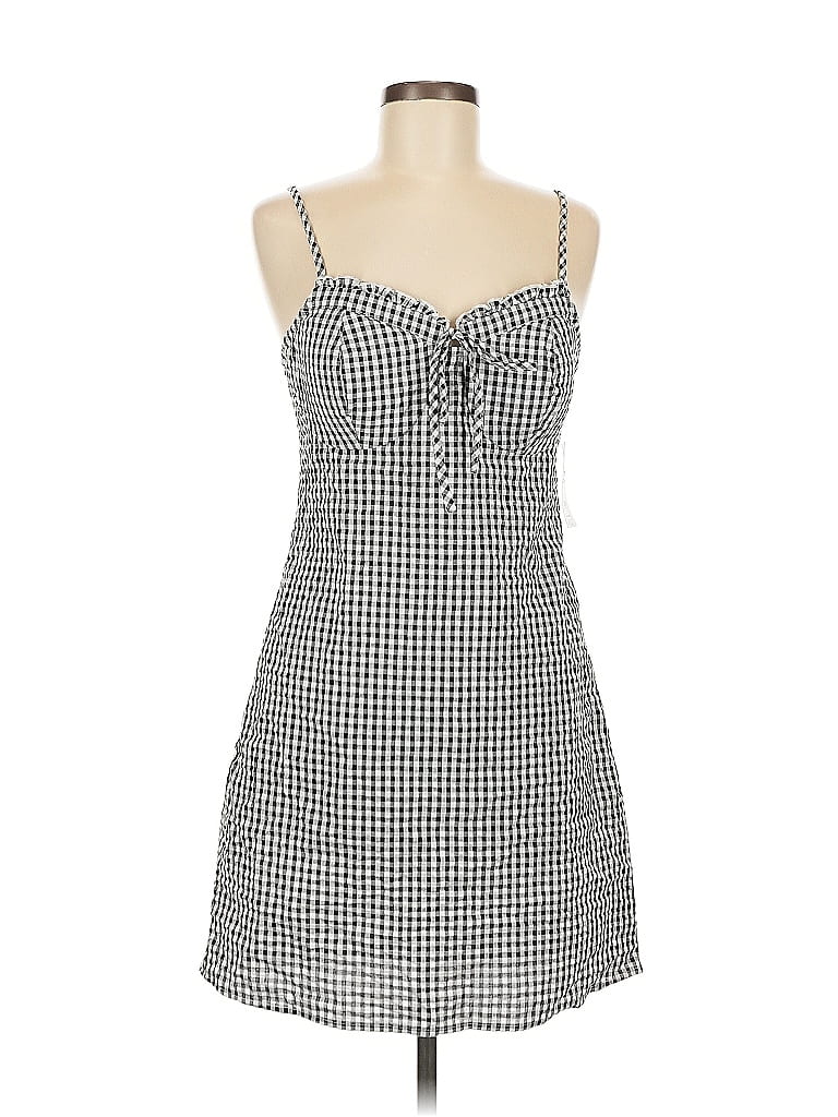 No Boundaries Checkered-gingham Black Casual Dress Size 7 - photo 1