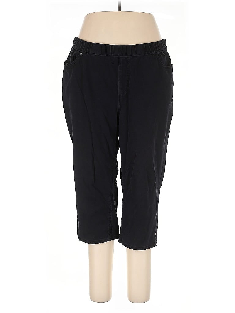 Catherines Solid Black Active Pants Size 18 - photo 1