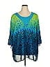Catherines 100% Polyester Blue 3/4 Sleeve Blouse Size 2X - photo 1