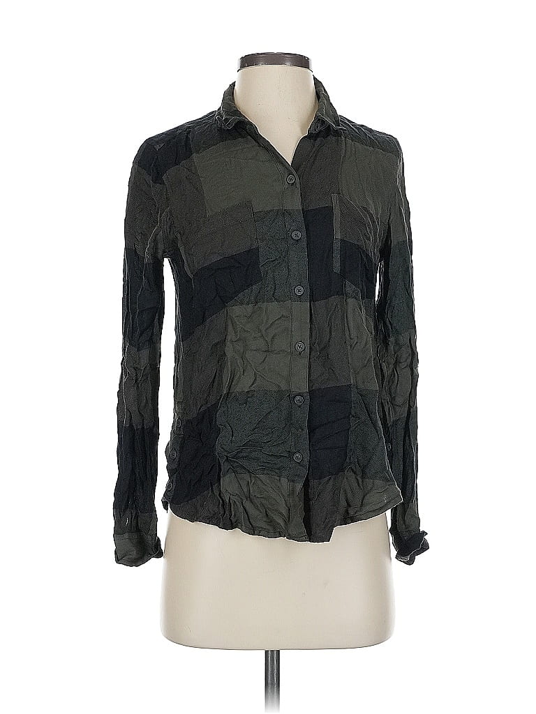 Pre-owned Lucky Brand Long Sleeve Button Down Shirt In Black