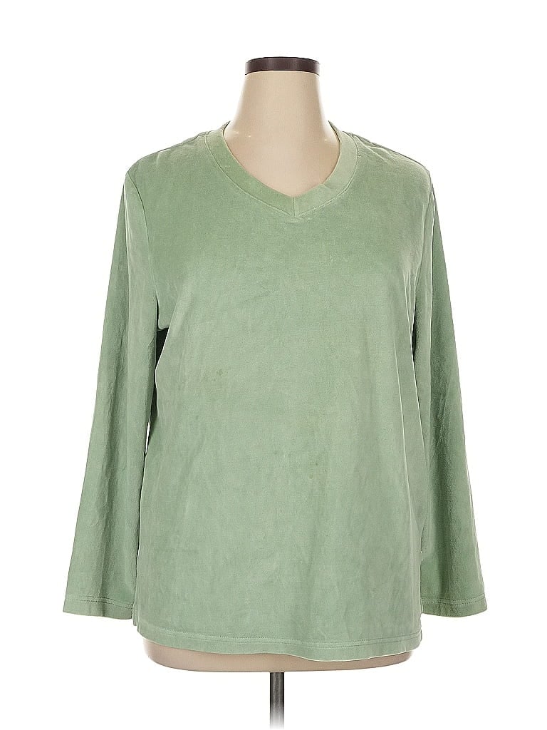 Karen Scott Green Sweatshirt Size XL - photo 1