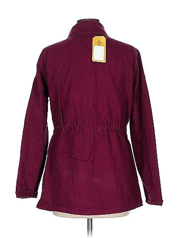 Arizona Jean Company Burgundy Cotton Hooded Utility Jacket (view 2)