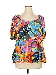 Terra & Sky Short Sleeve Blouse