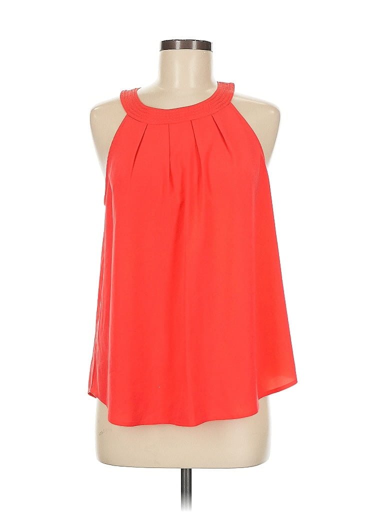 Ann Taylor LOFT Outlet 100% Polyester Orange Sleeveless Blouse Size M - photo 1