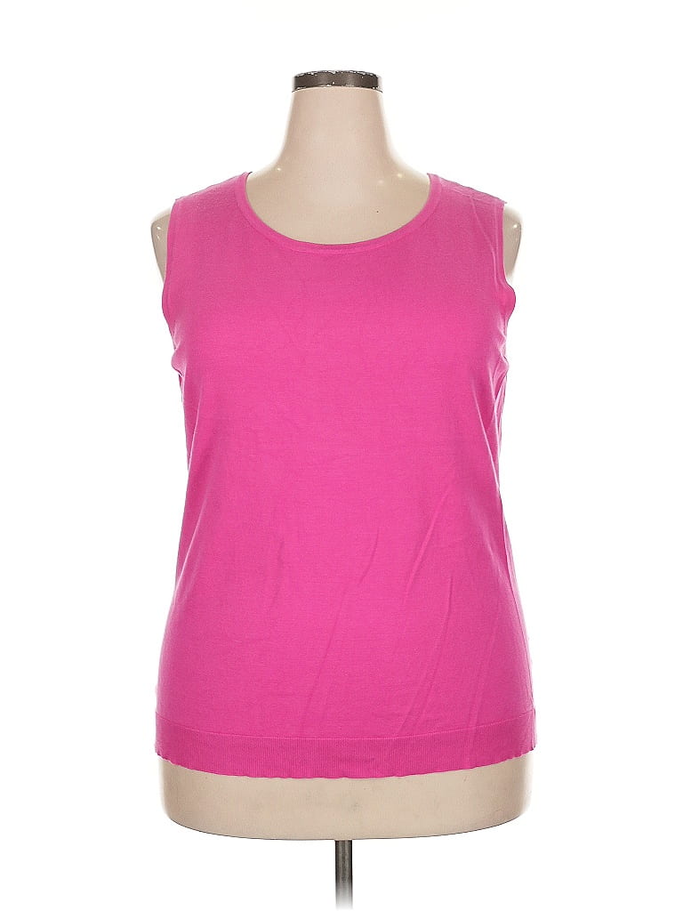August Silk Pink Sweater Vest Size 2X - photo 1