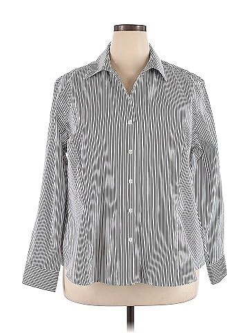 Jones New York Signature Long Sleeve Button-Down Shirt (view 1)